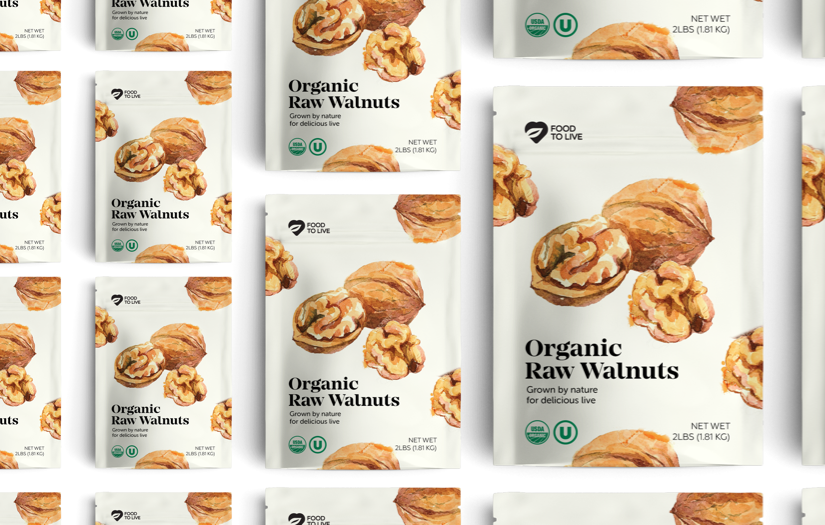 Design of packs Food to Live company screenshot 2